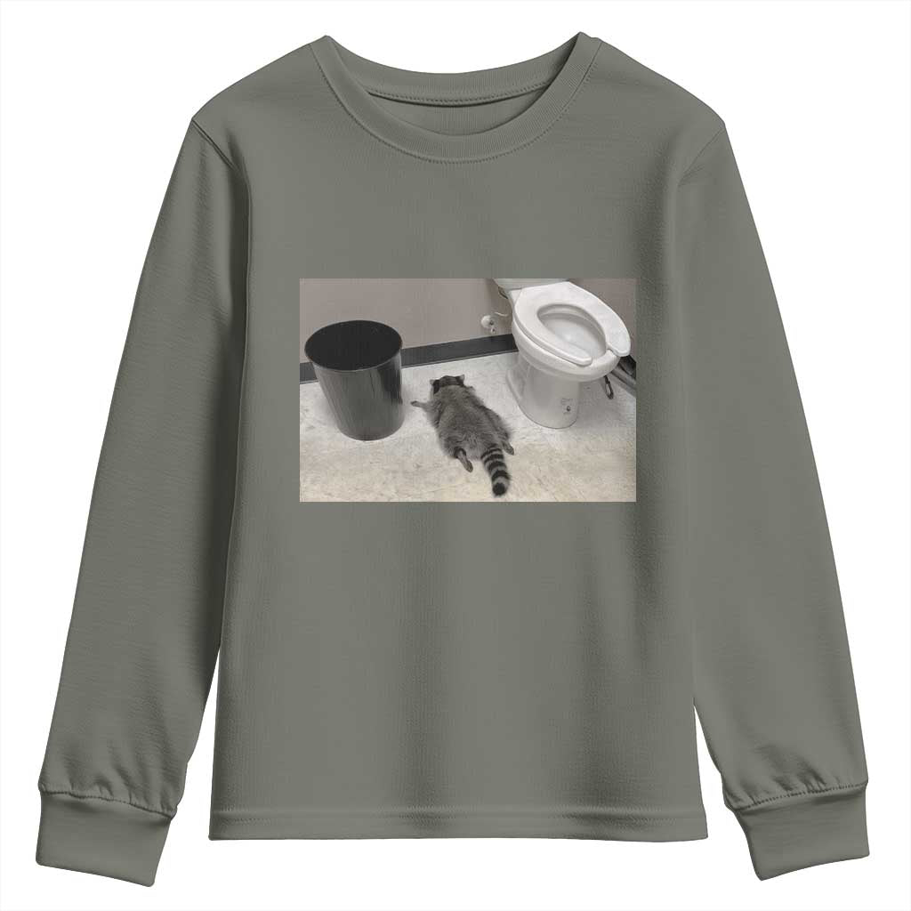 Funny Drunk Raccoon Youth Sweatshirt Vintage Liquor Store Trash Panda Memes - Wonder Print Shop