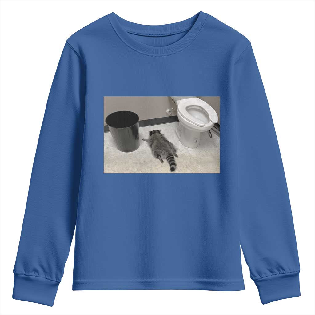 Funny Drunk Raccoon Youth Sweatshirt Vintage Liquor Store Trash Panda Memes - Wonder Print Shop