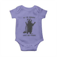 Raccoon Meme Baby Onesie If I'm Moody Give Me Foody Feral Gag Gift - Wonder Print Shop