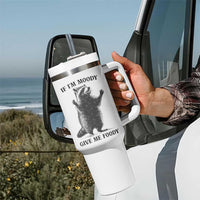 Raccoon Meme Tumbler With Handle If I'm Moody Give Me Foody Feral Gag Gift - Wonder Print Shop