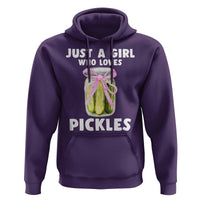 Just a Girl Who Loves Pickles Hoodie Pickle Jars with Coquette Bow - Wonder Print Shop