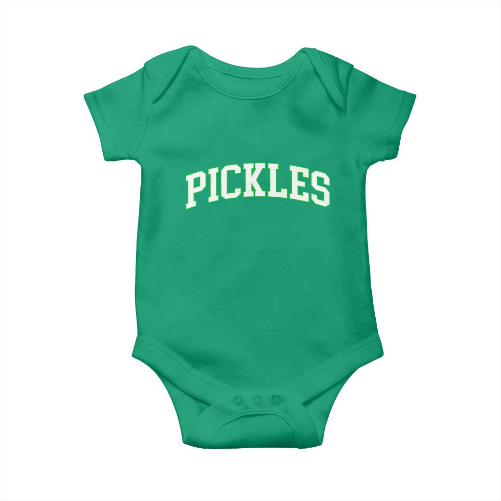 Vintage Pickle Baby Onesie Canning Season Pickle Lover Vintage Sports Style 80s 90s Gifts - Wonder Print Shop