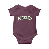 Vintage Pickle Baby Onesie Canning Season Pickle Lover Vintage Sports Style 80s 90s Gifts - Wonder Print Shop