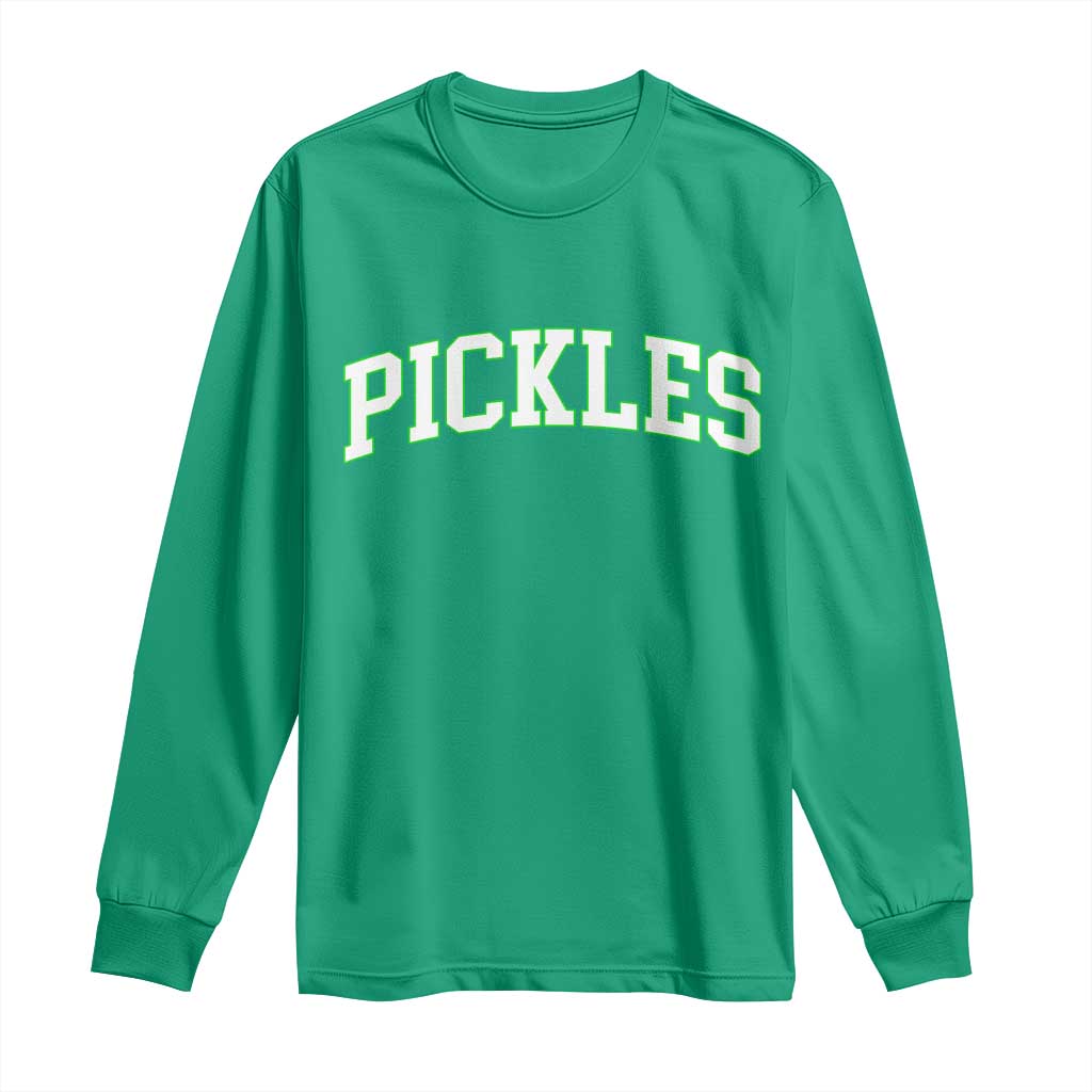 Vintage Pickle Long Sleeve Shirt Canning Season Pickle Lover Vintage Sports Style 80s 90s Gifts - Wonder Print Shop