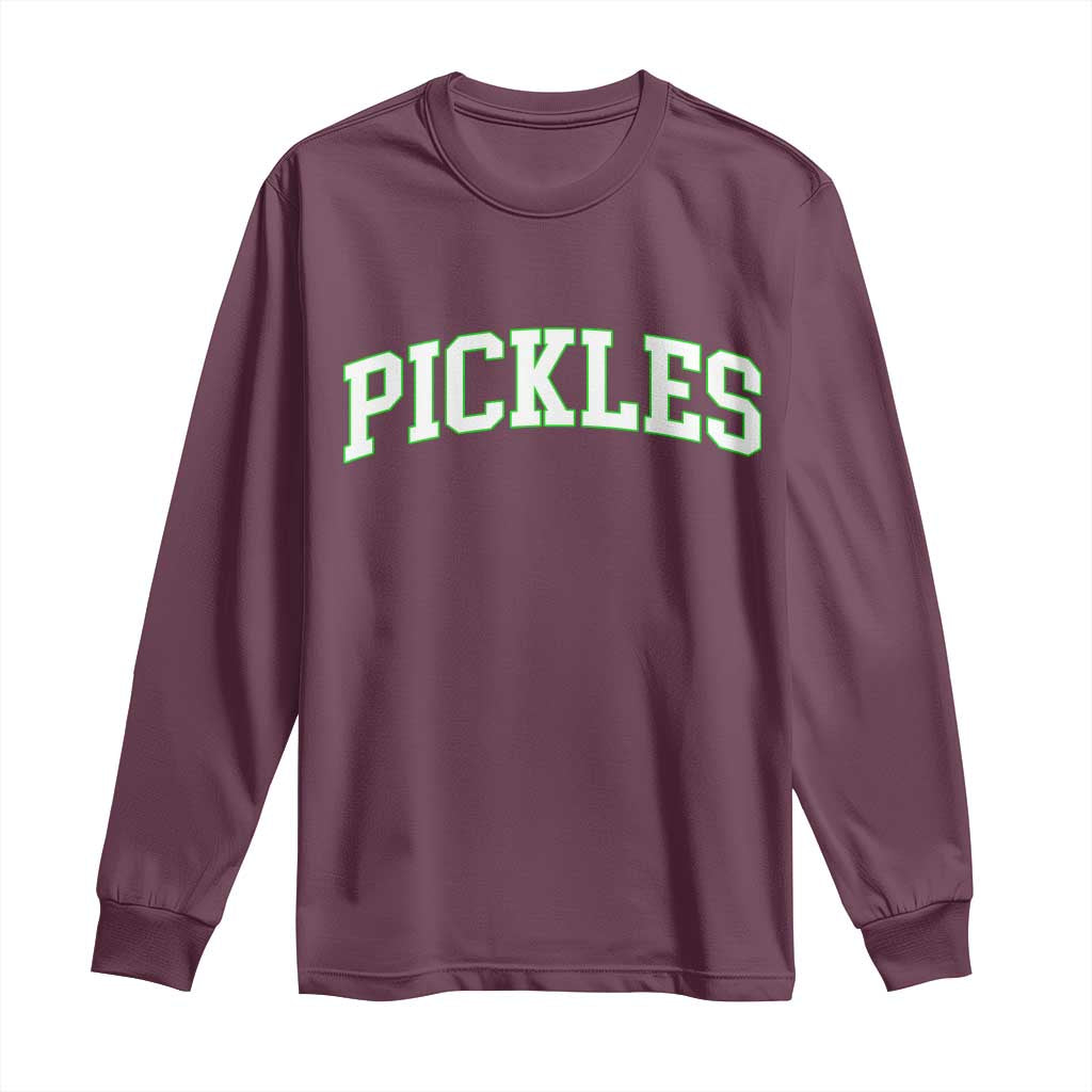 Vintage Pickle Long Sleeve Shirt Canning Season Pickle Lover Vintage Sports Style 80s 90s Gifts - Wonder Print Shop