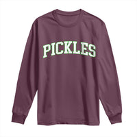 Vintage Pickle Long Sleeve Shirt Canning Season Pickle Lover Vintage Sports Style 80s 90s Gifts - Wonder Print Shop