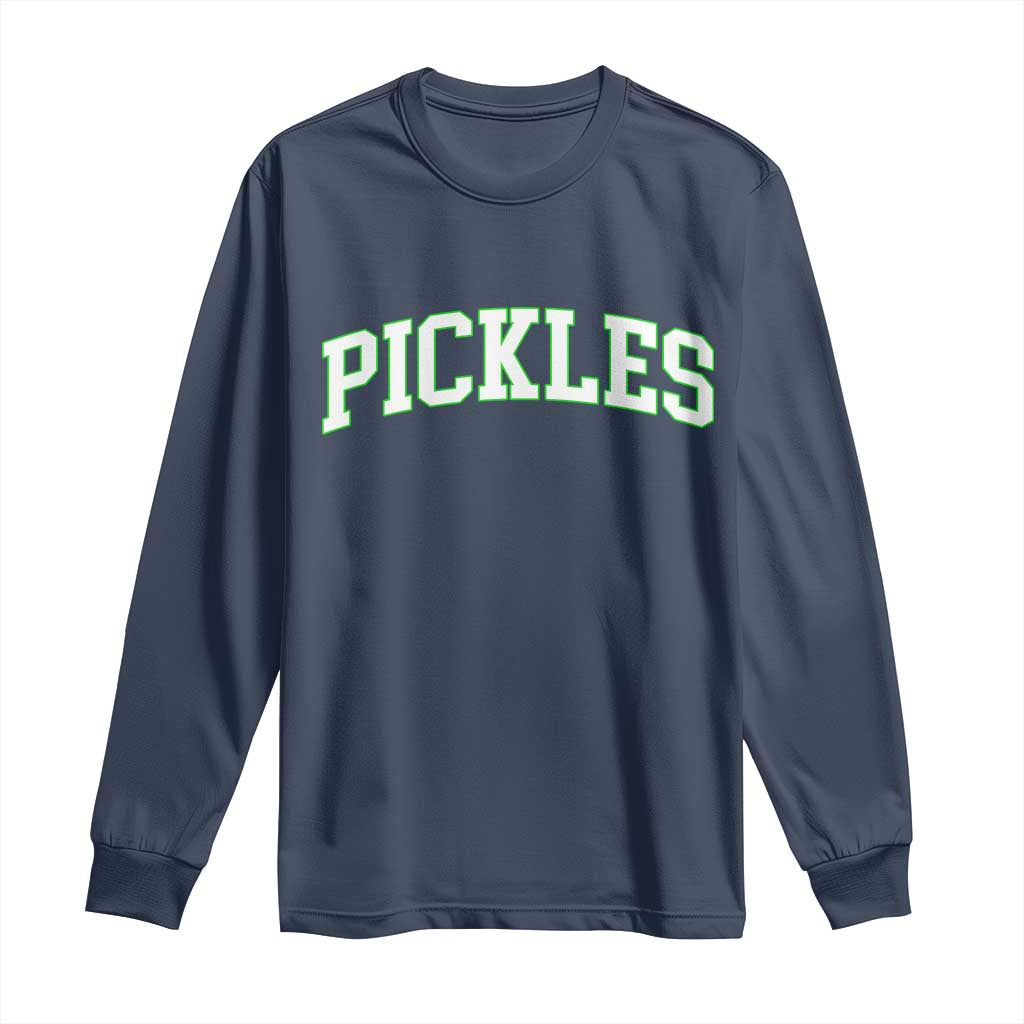 Vintage Pickle Long Sleeve Shirt Canning Season Pickle Lover Vintage Sports Style 80s 90s Gifts - Wonder Print Shop