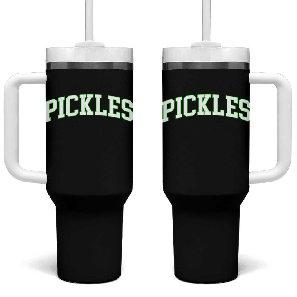 Vintage Pickle Tumbler With Handle Canning Season Pickle Lover Vintage Sports Style 80s 90s Gifts - Wonder Print Shop