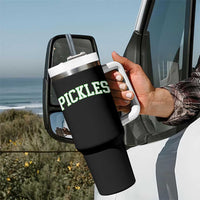 Vintage Pickle Tumbler With Handle Canning Season Pickle Lover Vintage Sports Style 80s 90s Gifts - Wonder Print Shop