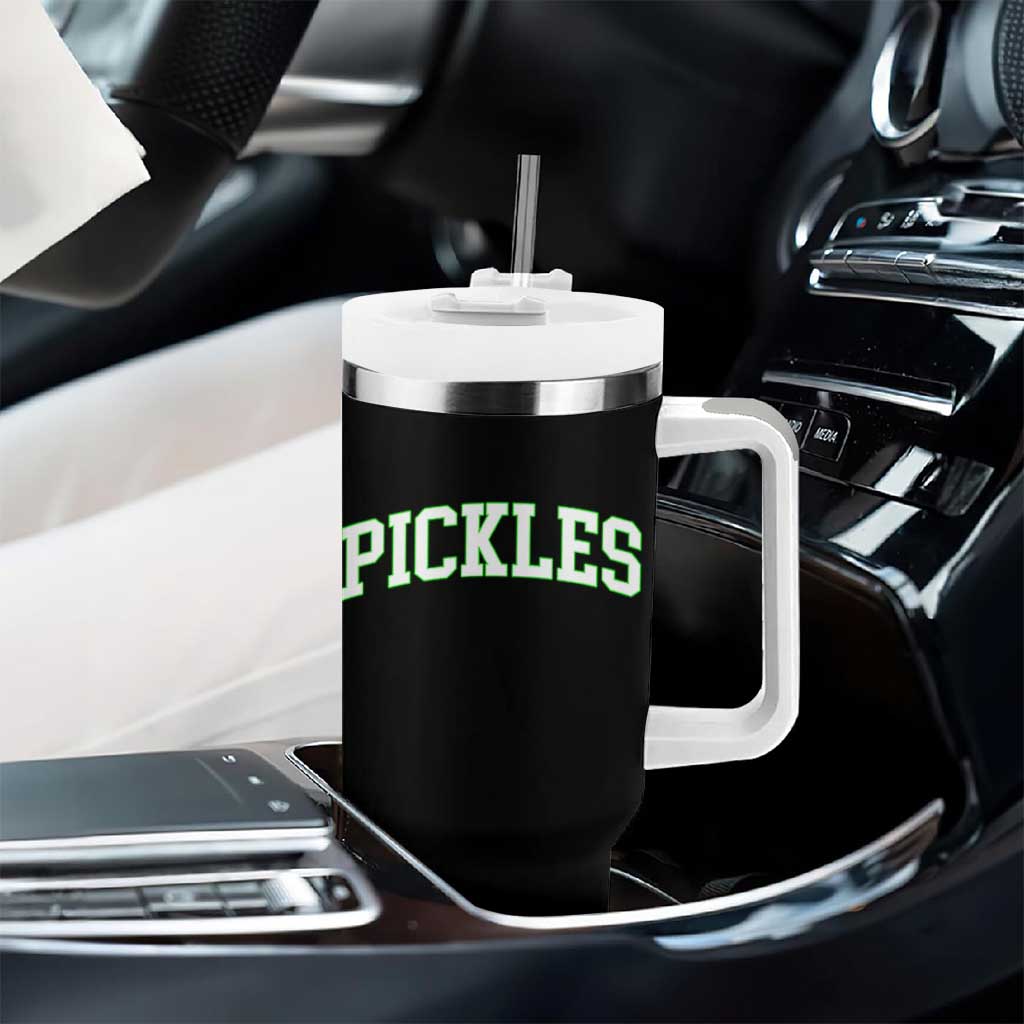 Vintage Pickle Tumbler With Handle Canning Season Pickle Lover Vintage Sports Style 80s 90s Gifts - Wonder Print Shop