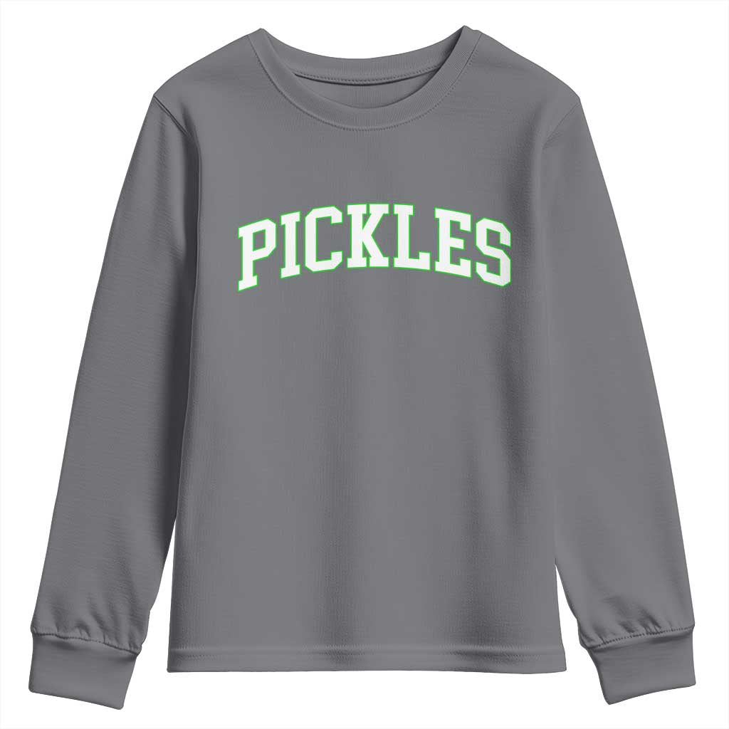 Vintage Pickle Youth Sweatshirt Canning Season Pickle Lover Vintage Sports Style 80s 90s Gifts - Wonder Print Shop