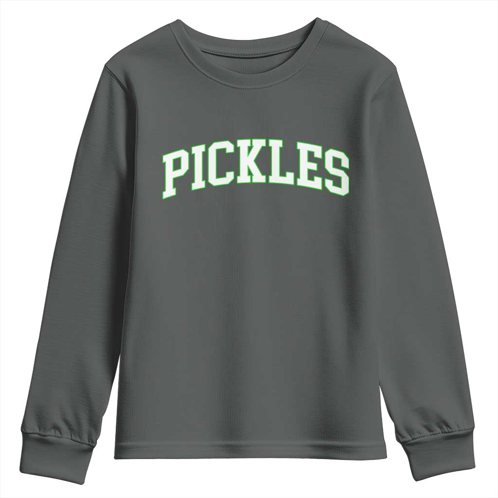 Vintage Pickle Youth Sweatshirt Canning Season Pickle Lover Vintage Sports Style 80s 90s Gifts - Wonder Print Shop