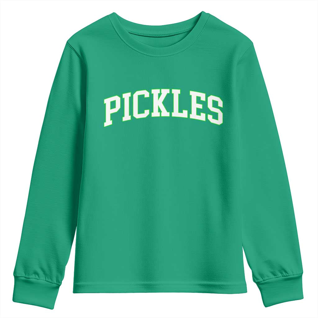 Vintage Pickle Youth Sweatshirt Canning Season Pickle Lover Vintage Sports Style 80s 90s Gifts - Wonder Print Shop