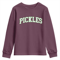 Vintage Pickle Youth Sweatshirt Canning Season Pickle Lover Vintage Sports Style 80s 90s Gifts - Wonder Print Shop