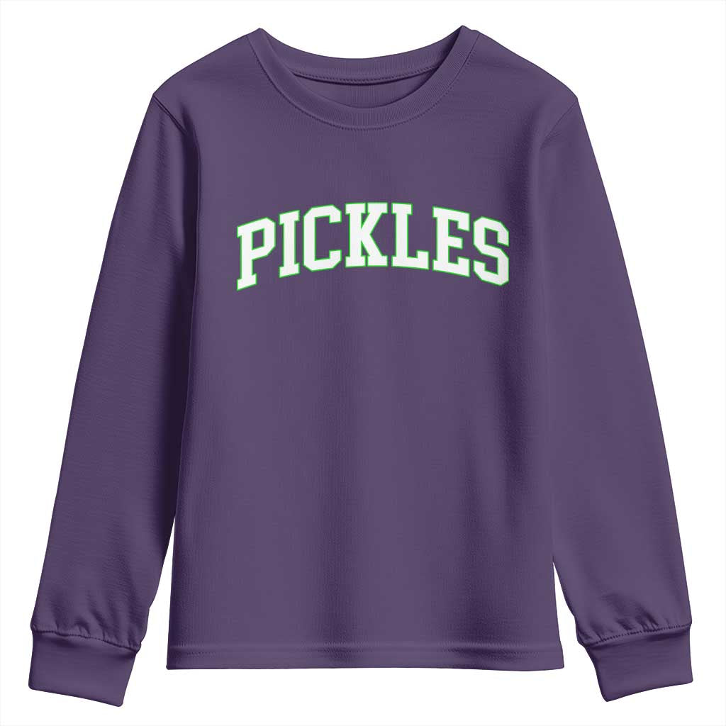 Vintage Pickle Youth Sweatshirt Canning Season Pickle Lover Vintage Sports Style 80s 90s Gifts - Wonder Print Shop