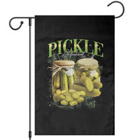 Pickle Lovers Garden Flag Retro Pickle Enthusiast Vintage 90s Graphic