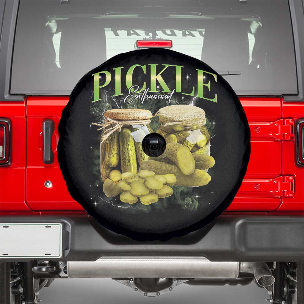 Pickle Lovers Spare Tire Cover Retro Pickle Enthusiast Vintage 90s Graphic