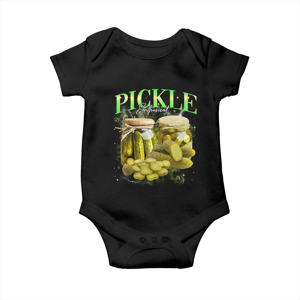Pickle Lovers Baby Onesie Retro Pickle Enthusiast Vintage 90s Graphic