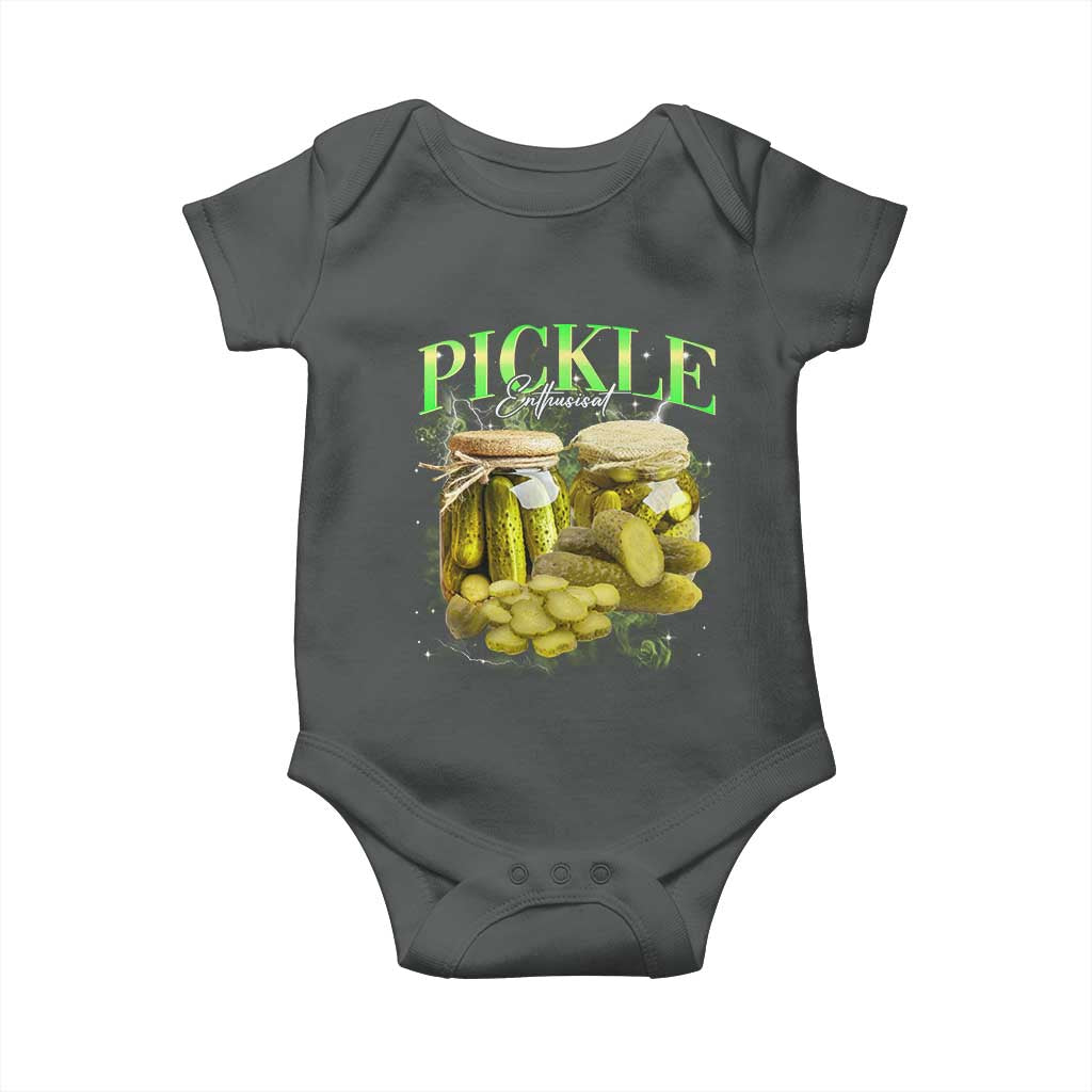 Pickle Lovers Baby Onesie Retro Pickle Enthusiast Vintage 90s Graphic