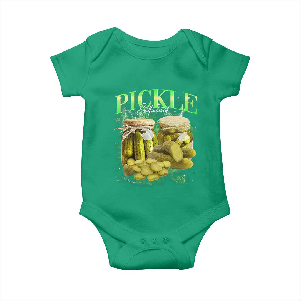 Pickle Lovers Baby Onesie Retro Pickle Enthusiast Vintage 90s Graphic