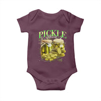 Pickle Lovers Baby Onesie Retro Pickle Enthusiast Vintage 90s Graphic