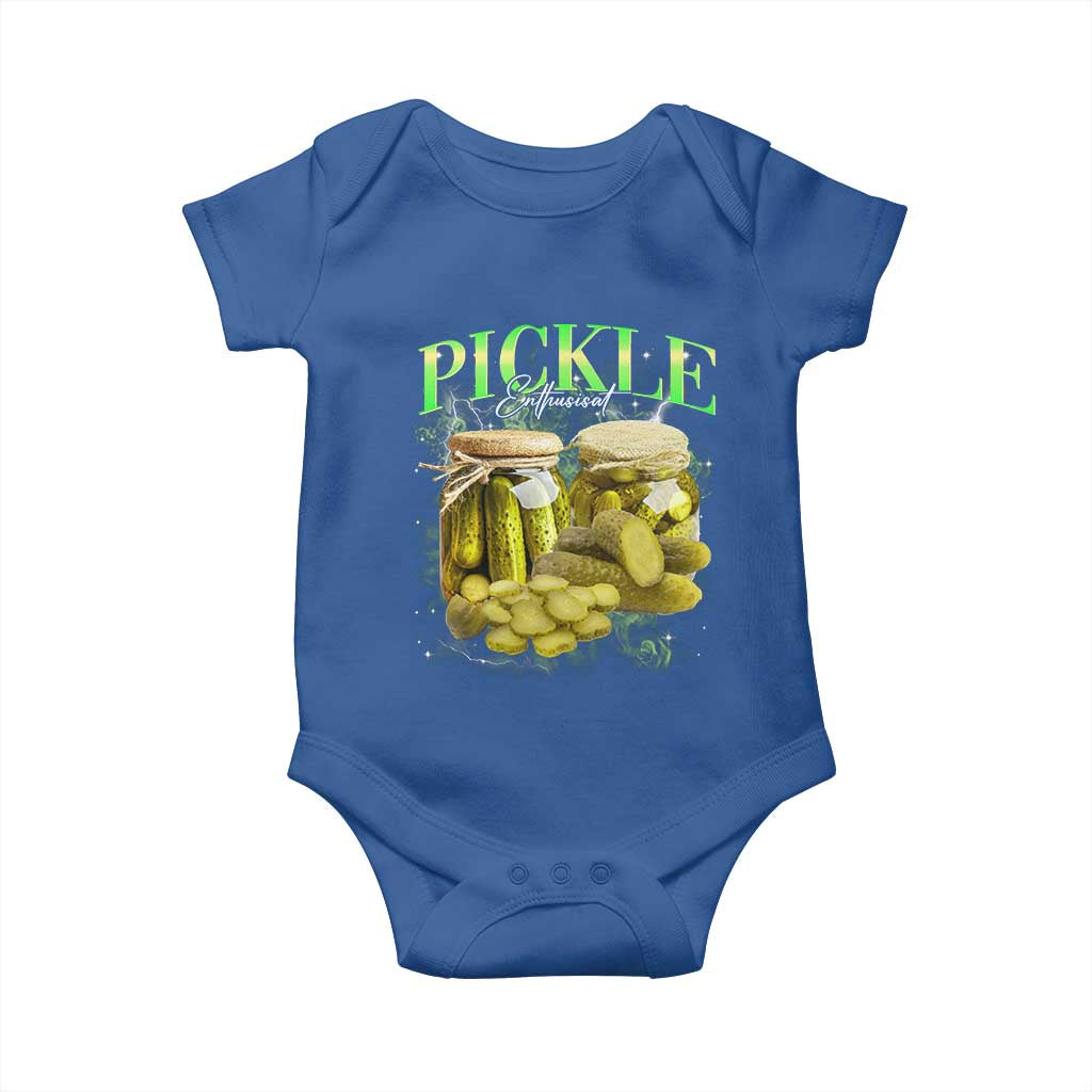 Pickle Lovers Baby Onesie Retro Pickle Enthusiast Vintage 90s Graphic