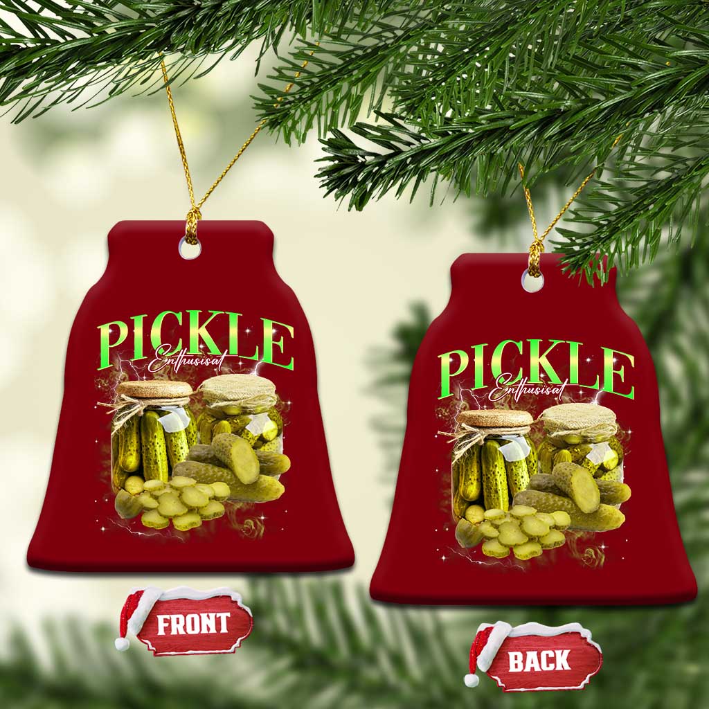 Pickle Lovers Ceramic Ornament Retro Pickle Enthusiast Vintage 90s Graphic