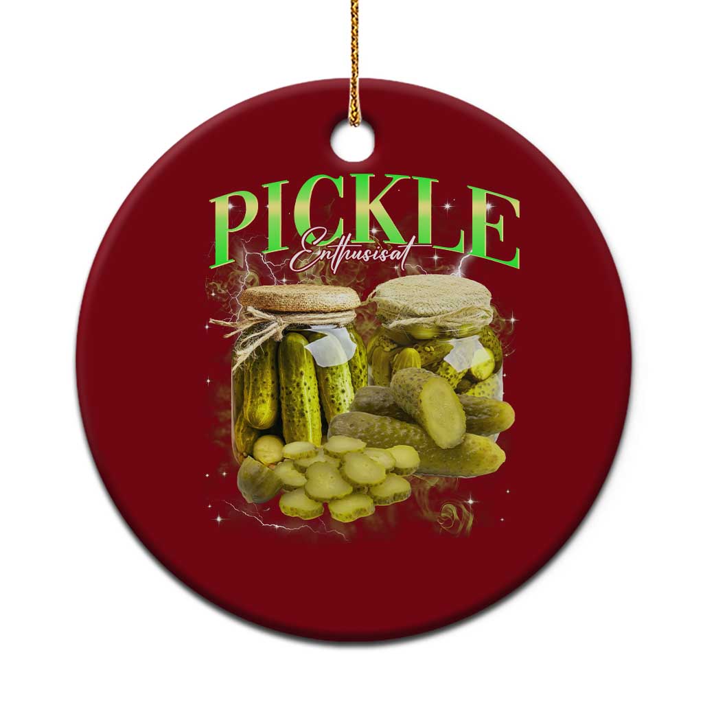 Pickle Lovers Ceramic Ornament Retro Pickle Enthusiast Vintage 90s Graphic