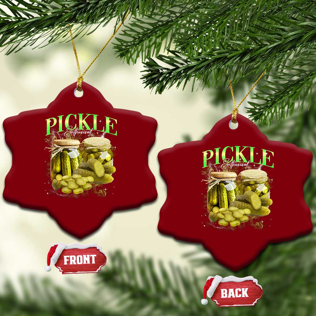 Pickle Lovers Ceramic Ornament Retro Pickle Enthusiast Vintage 90s Graphic