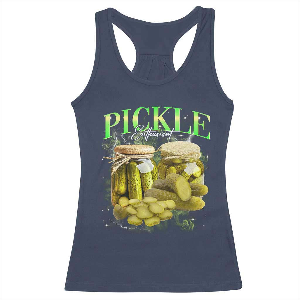 Pickle Lovers Racerback Tank Top Retro Pickle Enthusiast Vintage 90s Graphic