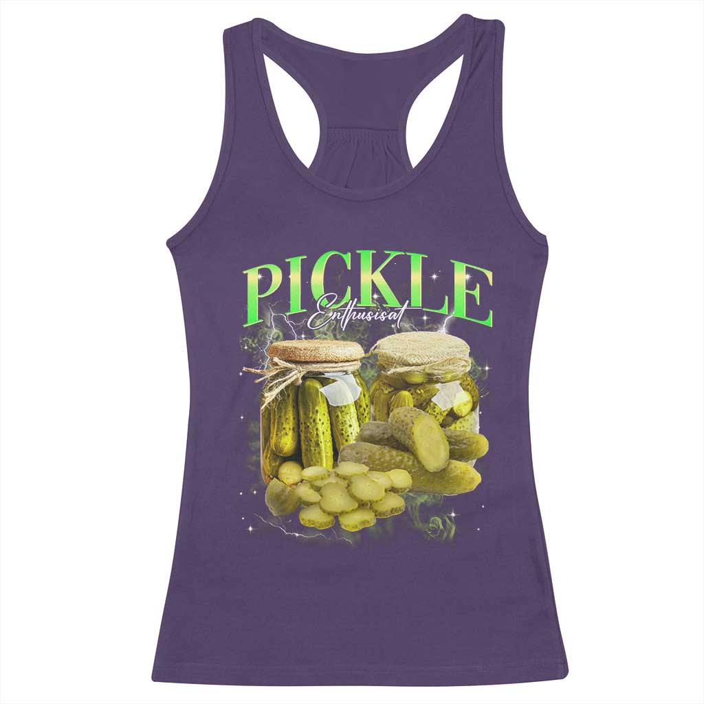 Pickle Lovers Racerback Tank Top Retro Pickle Enthusiast Vintage 90s Graphic
