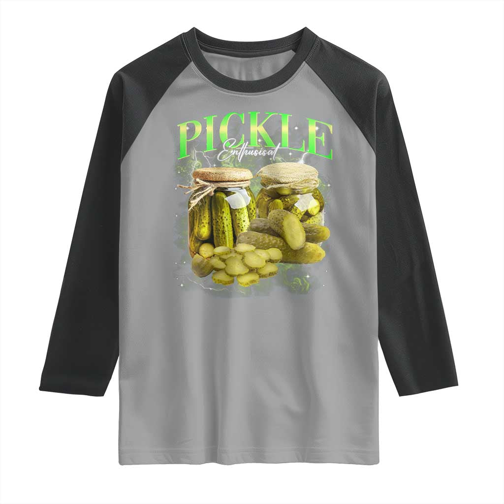 Pickle Lovers Raglan Shirt Retro Pickle Enthusiast Vintage 90s Graphic