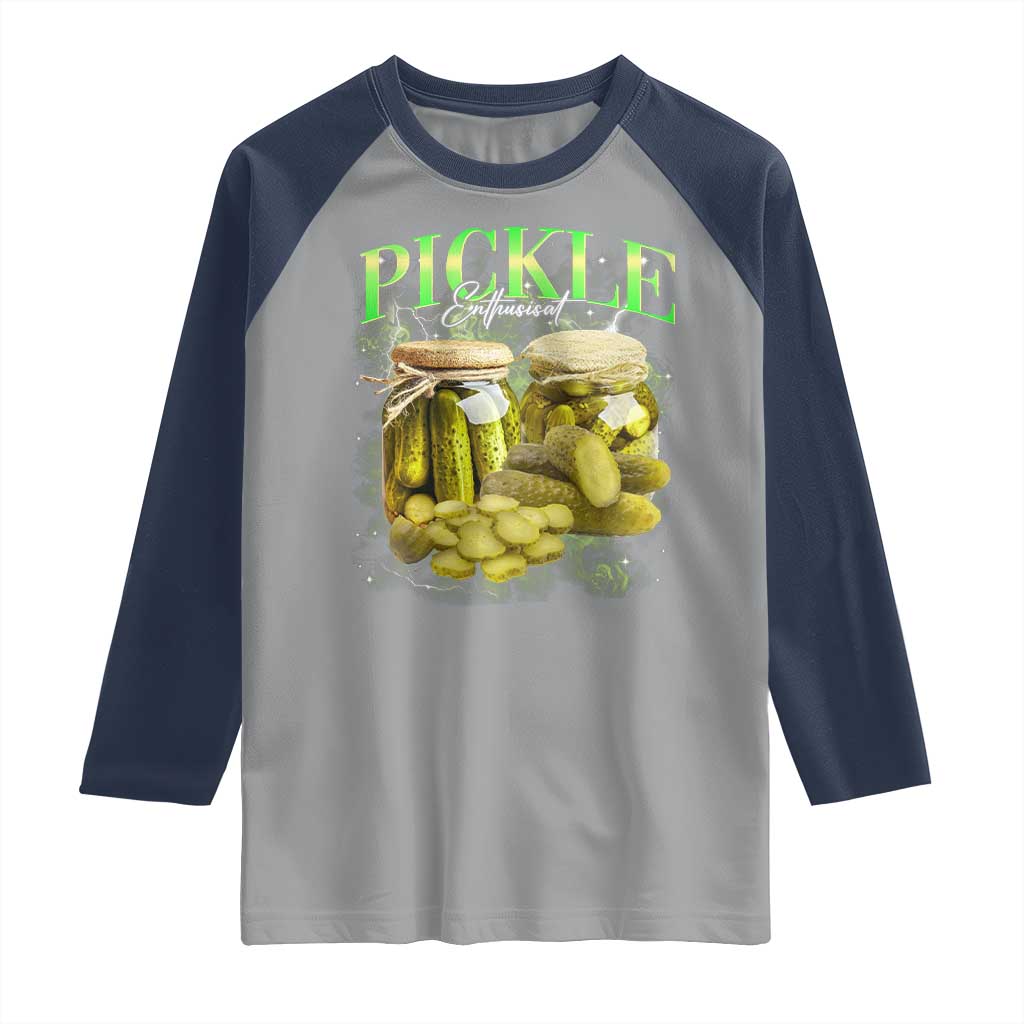 Pickle Lovers Raglan Shirt Retro Pickle Enthusiast Vintage 90s Graphic