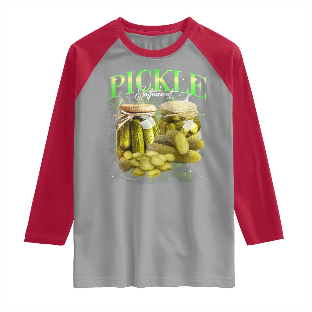 Pickle Lovers Raglan Shirt Retro Pickle Enthusiast Vintage 90s Graphic