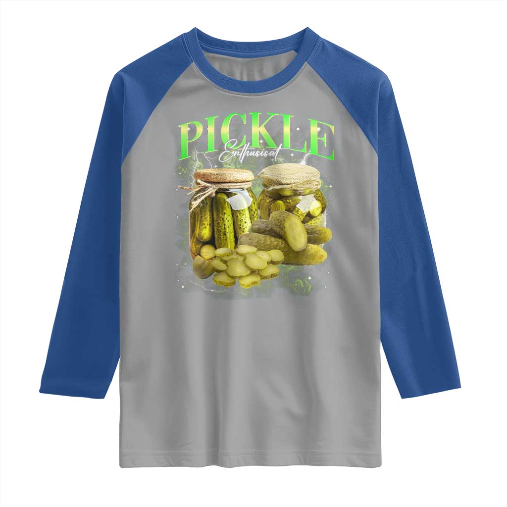 Pickle Lovers Raglan Shirt Retro Pickle Enthusiast Vintage 90s Graphic