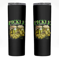 Pickle Lovers Skinny Tumbler Retro Pickle Enthusiast Vintage 90s Graphic