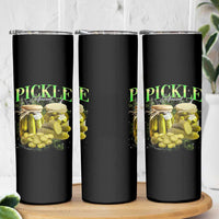 Pickle Lovers Skinny Tumbler Retro Pickle Enthusiast Vintage 90s Graphic