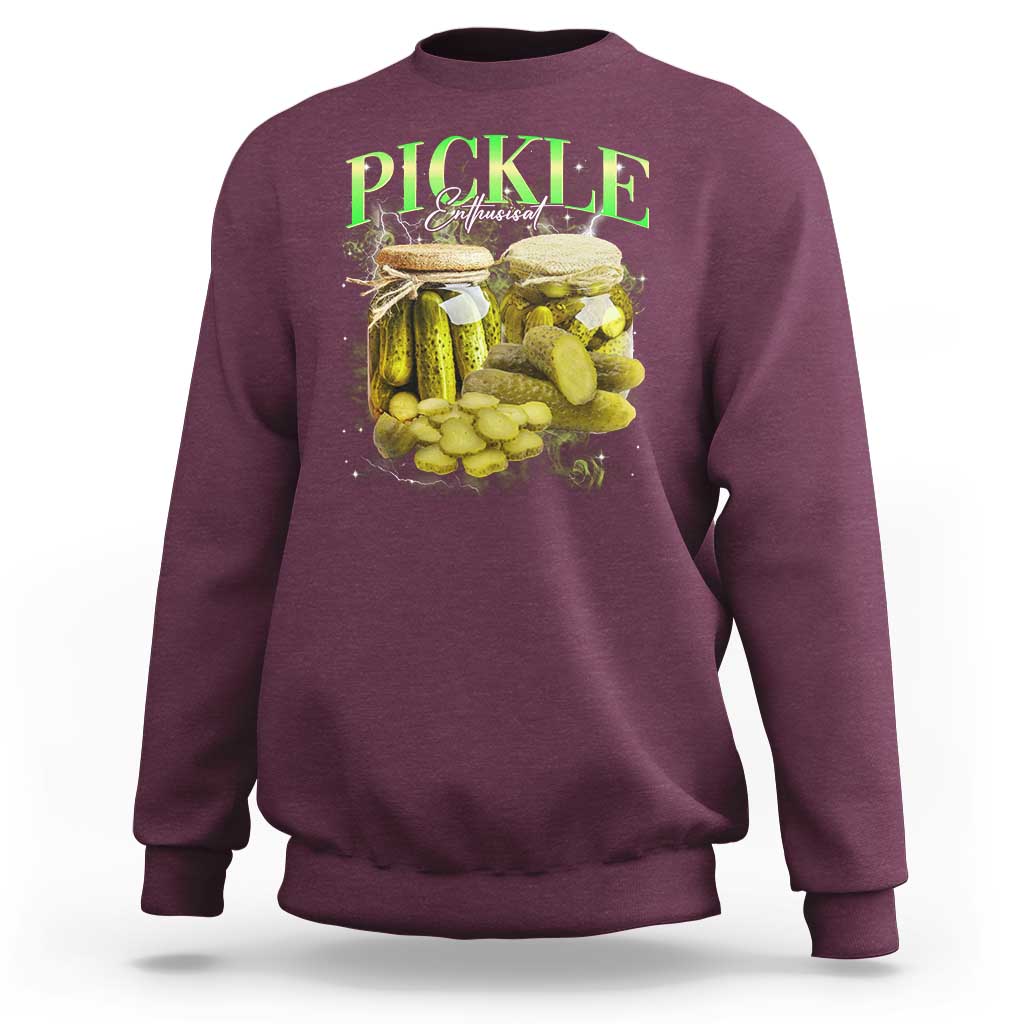 Pickle Lovers Sweatshirt Retro Pickle Enthusiast Vintage 90s Graphic