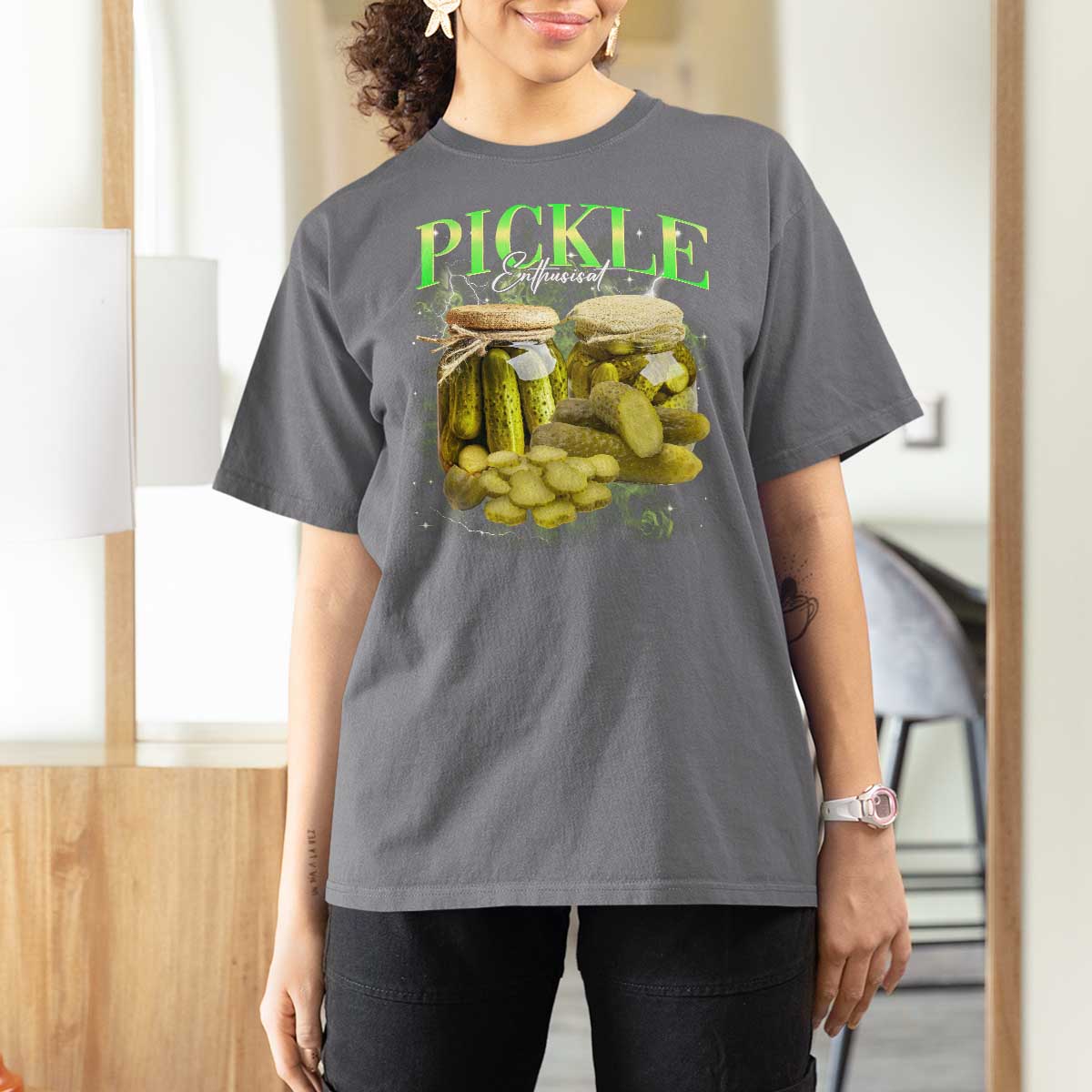 Pickle Lovers T Shirt For Women Retro Pickle Enthusiast Vintage 90s Graphic