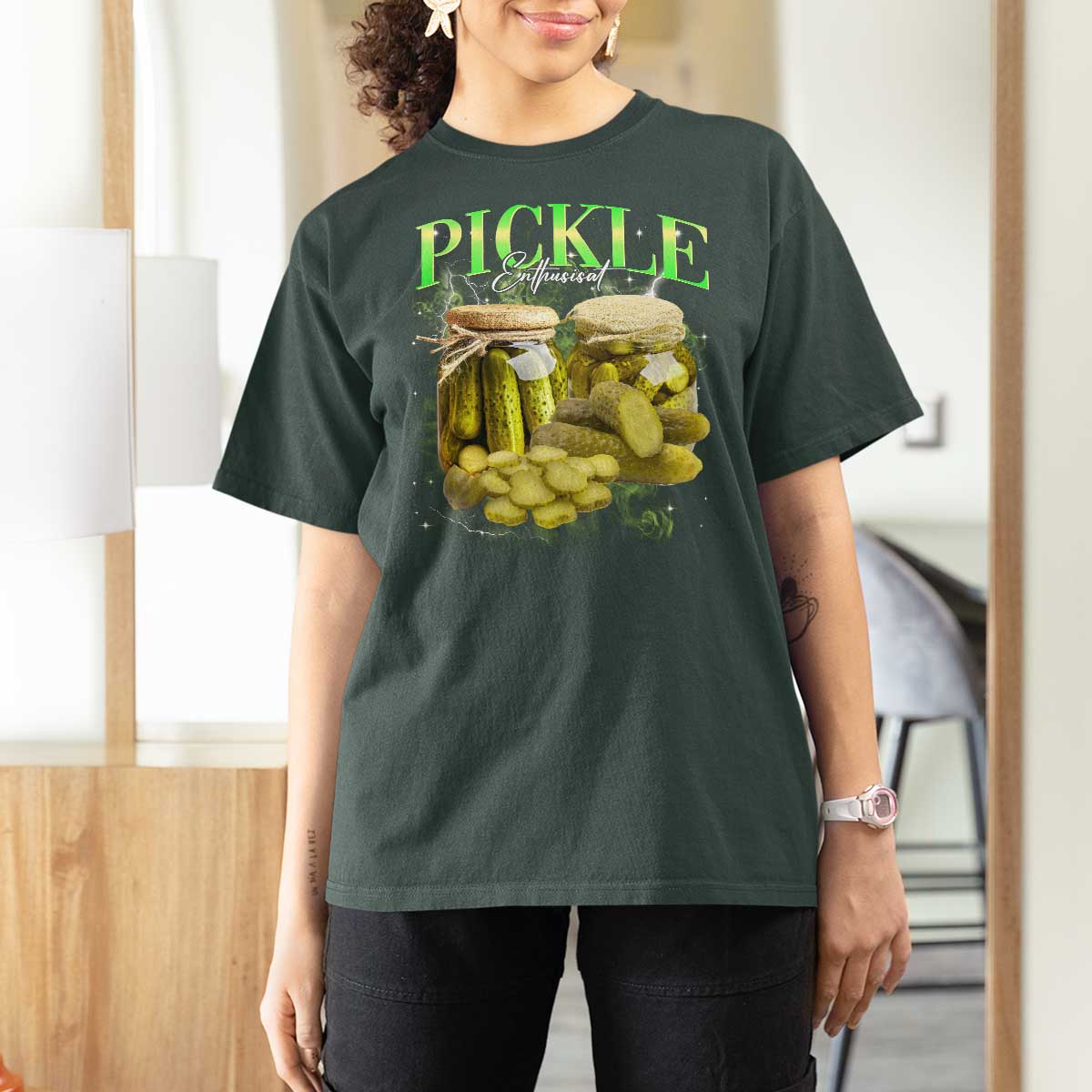 Pickle Lovers T Shirt For Women Retro Pickle Enthusiast Vintage 90s Graphic