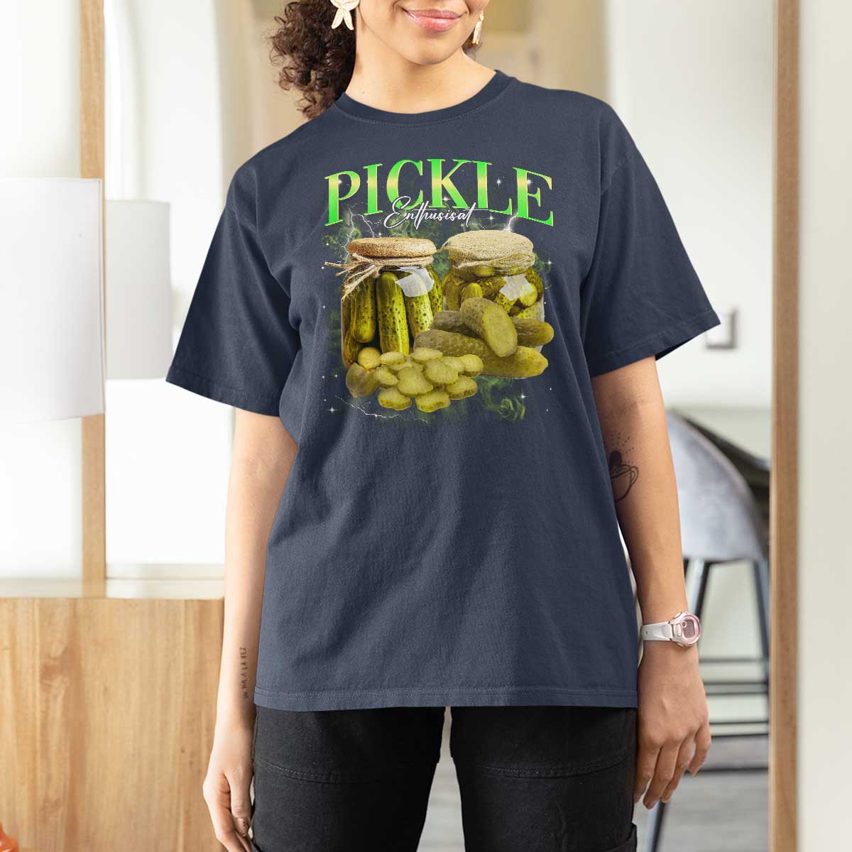 Pickle Lovers T Shirt For Women Retro Pickle Enthusiast Vintage 90s Graphic