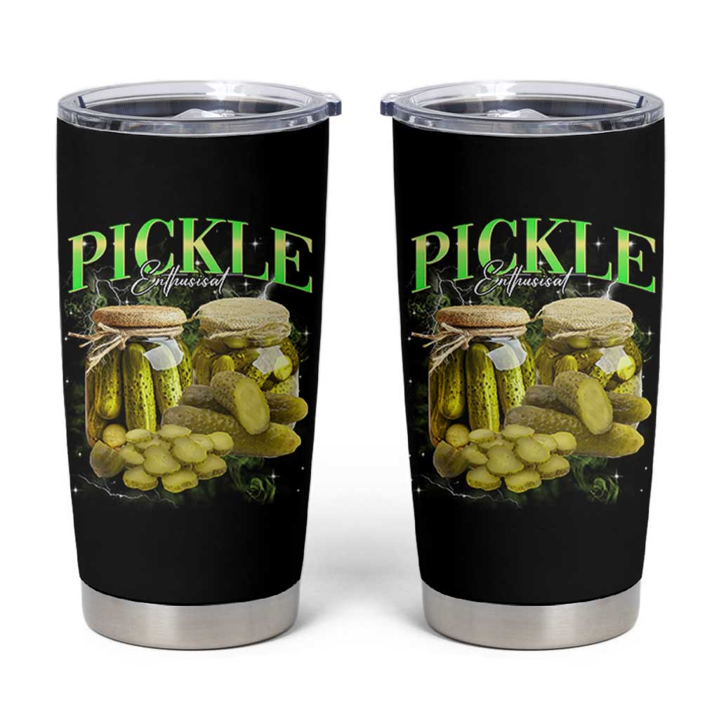 Pickle Lovers Tumbler Cup Retro Pickle Enthusiast Vintage 90s Graphic