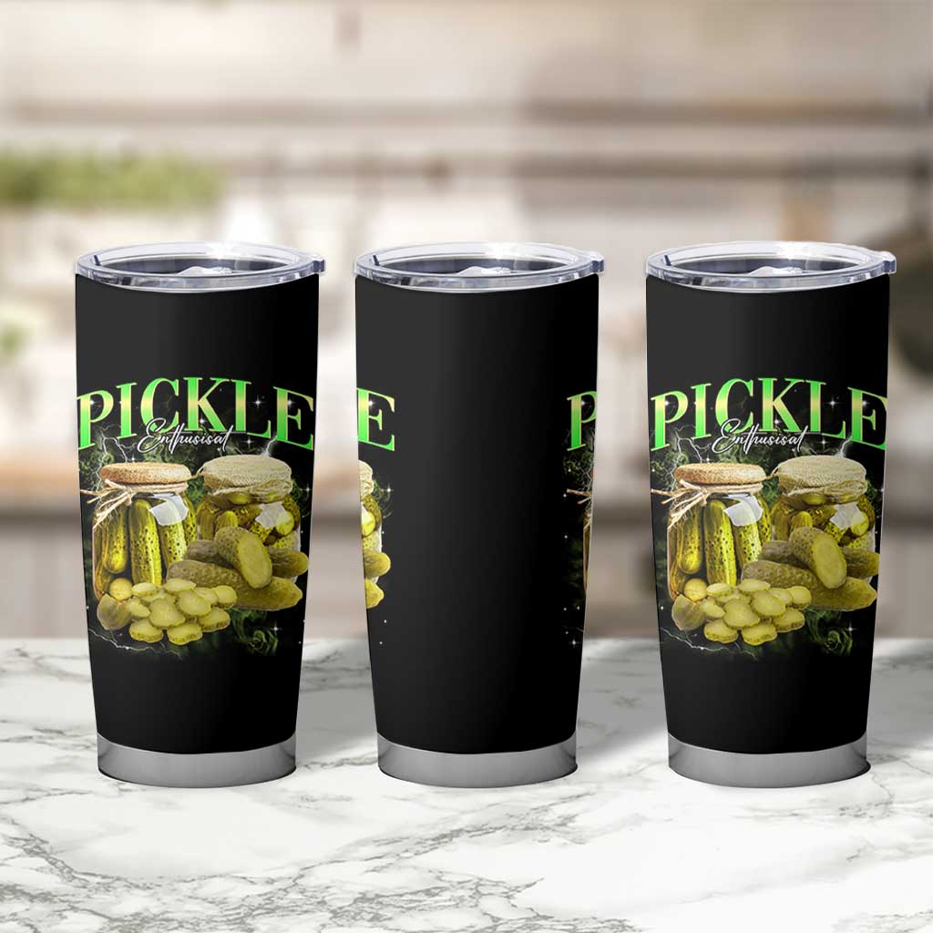 Pickle Lovers Tumbler Cup Retro Pickle Enthusiast Vintage 90s Graphic