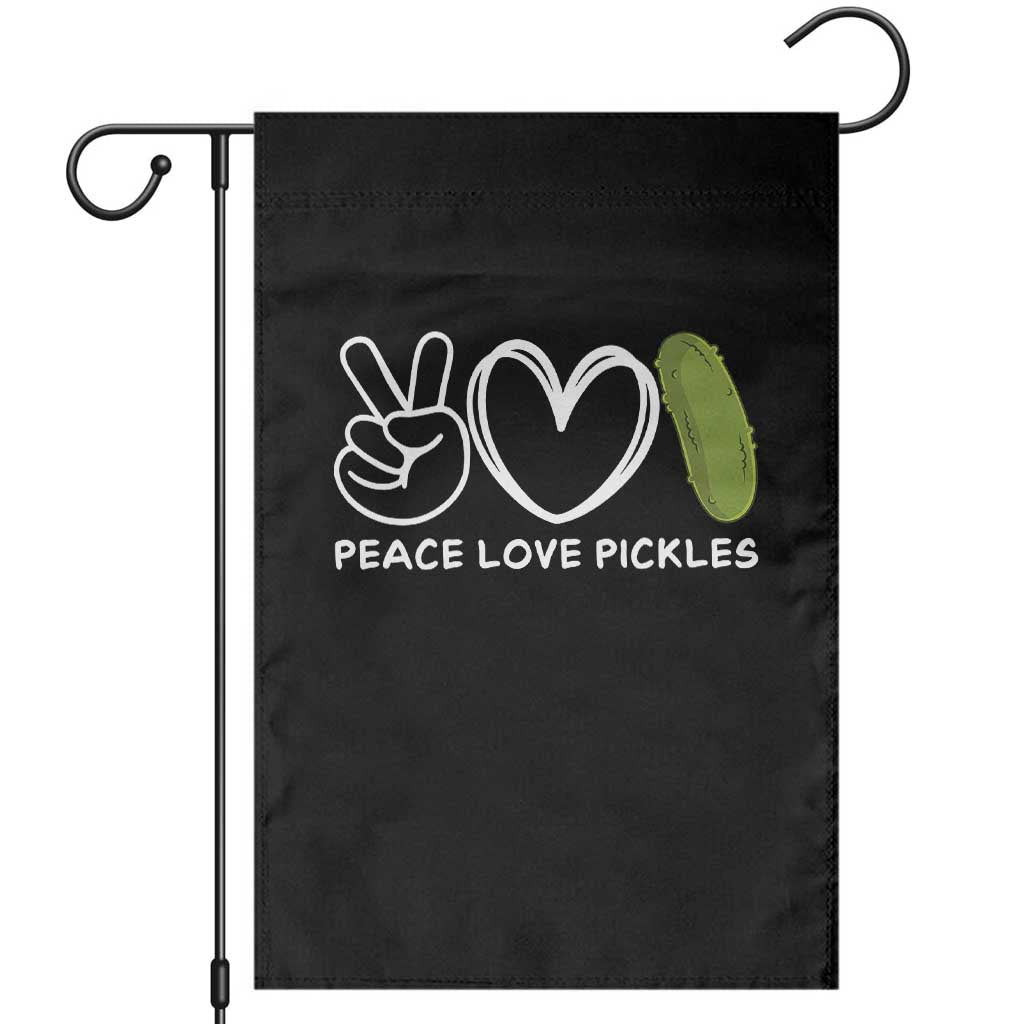 Peace Love Pickles Garden Flag - Wonder Print Shop