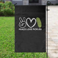 Peace Love Pickles Garden Flag - Wonder Print Shop