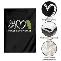 Peace Love Pickles Garden Flag - Wonder Print Shop