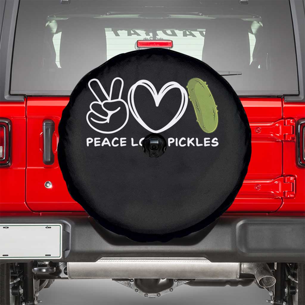 Peace Love Pickles Spare Tire Cover - Wonder Print Shop
