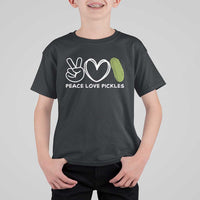 Peace Love Pickles T Shirt For Kid - Wonder Print Shop