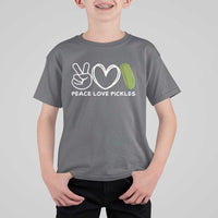 Peace Love Pickles T Shirt For Kid - Wonder Print Shop