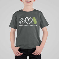 Peace Love Pickles T Shirt For Kid - Wonder Print Shop